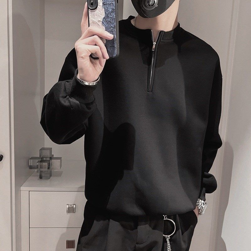 Streetwear Brand Aesthetic - Erkek İlkbahar Sonbahar Dik Yaka Yarım