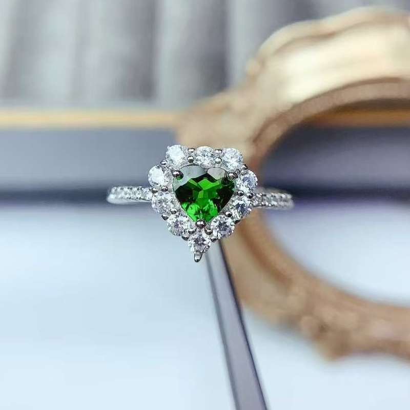 Chrome Hearts Ring - Saf 925 Gümüş Taşlı Yüzük Doğal