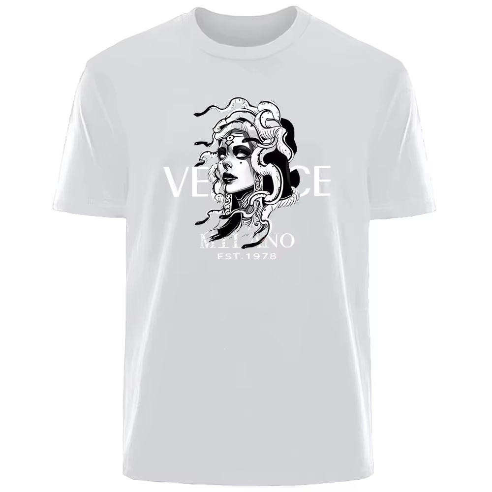 Streetwear Brand Aesthetic - Beyaz Klasik Mitolojik Estetik Medusa Lüks