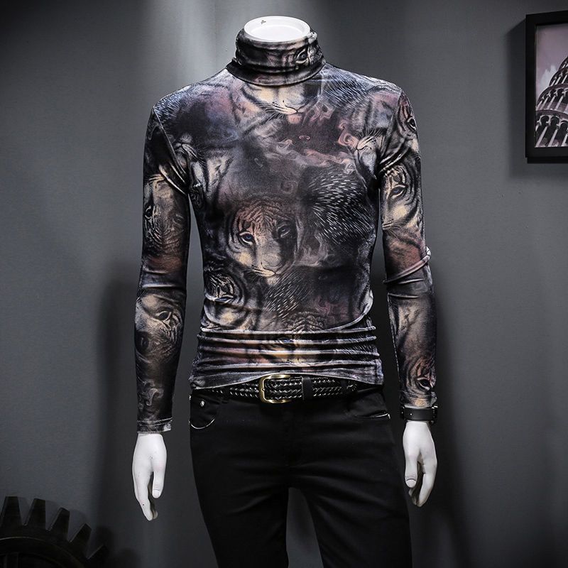 Streetwear Brand Aesthetic - Erkekler için baskılı tişört Kore Sonbahar