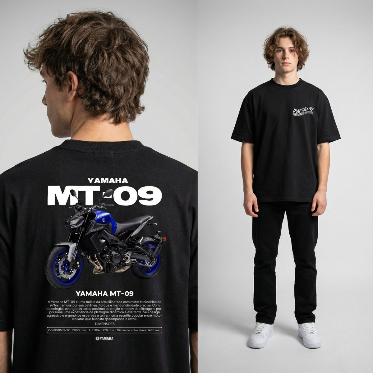 Yamaha MT-07 Çıplak Bisiklet T - Streetwear Brand Graphics incelemesi ve fiyatı